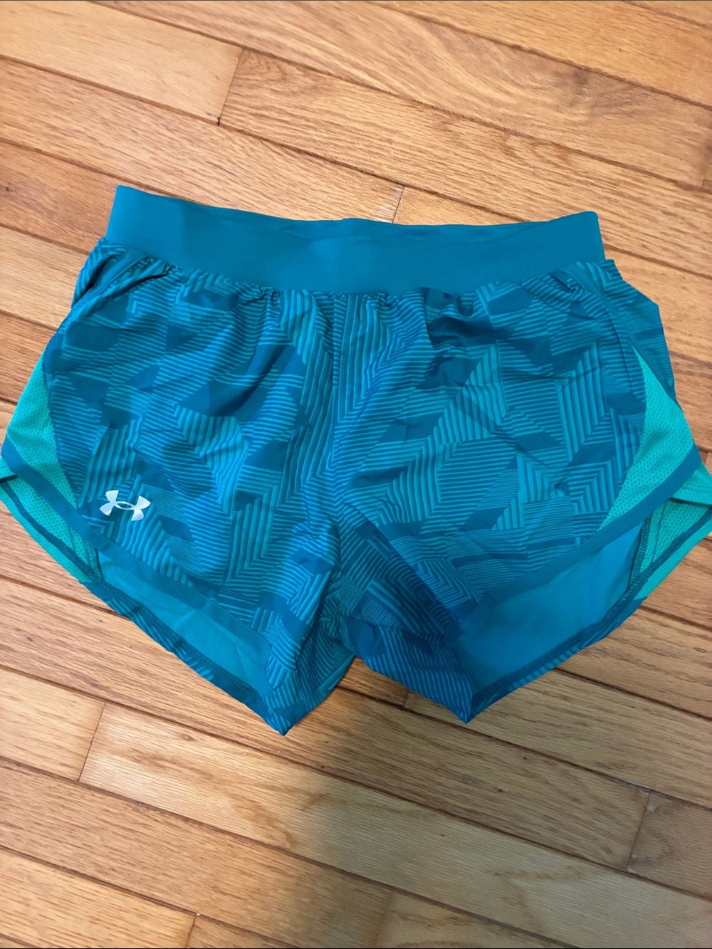 Under Armour Teal Geometric Athletic Shorts